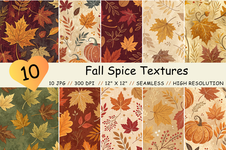 Fall Spice Textures Seamless Pattern, Digital Papers