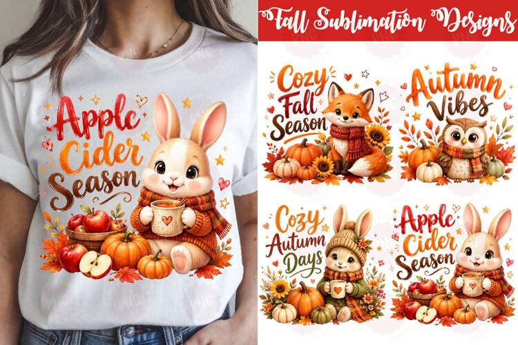 Fall Sublimation Designs PNG example image 1