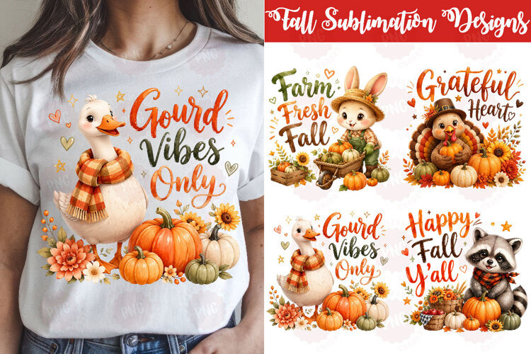 Fall Sublimation Designs PNG example image 1