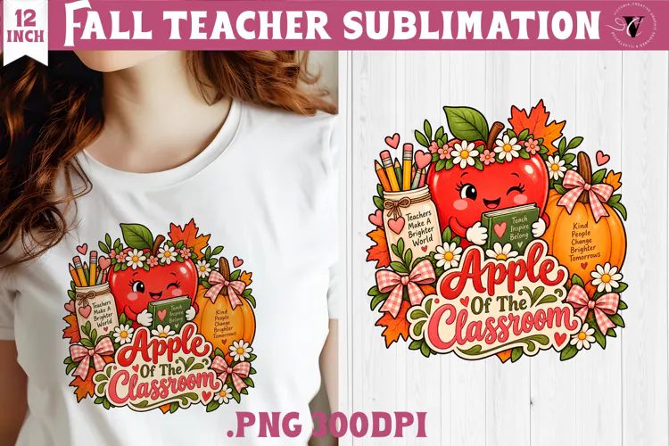 Fall Teacher sublimation | Autumn Teacher Classroom design