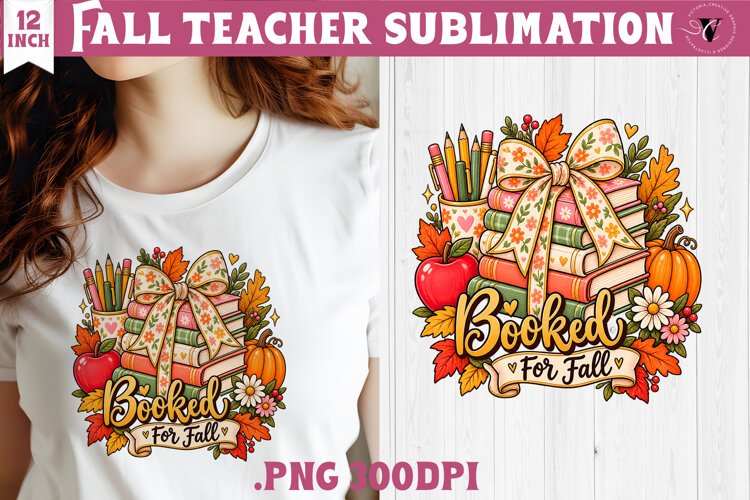 Fall Teacher sublimation | Autumn Teacher Classroom design example image 1