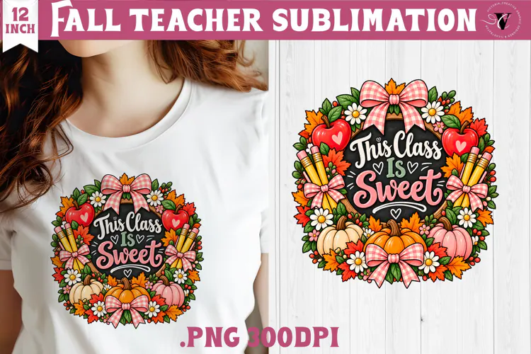 Fall Teacher sublimation | Autumn Teacher Classroom design