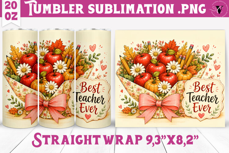 Fall Teacher Tumbler | Autumn Teacher Gift design example image 1