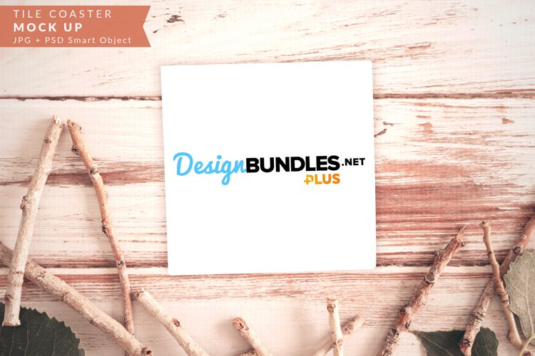 Tile Coaster | Fall Sublimation Mock up example image 1