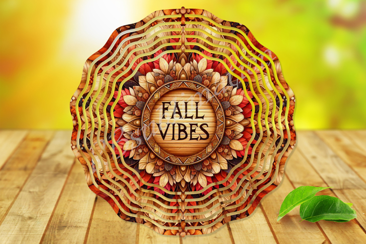 Fall Vibes Wind Spinner PNG Sublimation Design