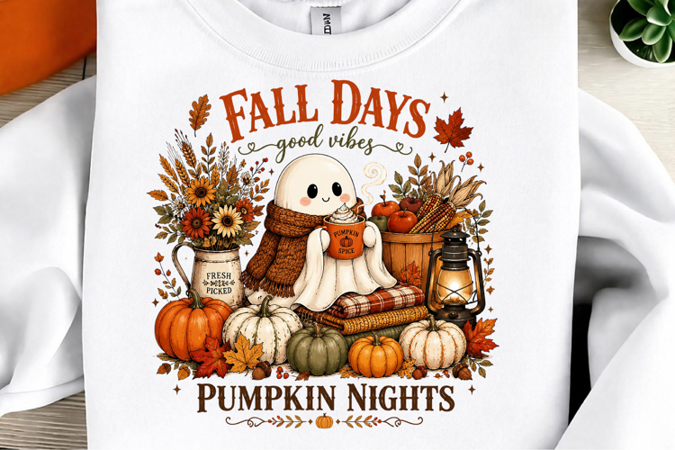 Fall Vibes Png, Fall Halloween Sublimation