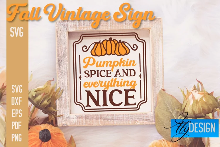Fall Vintage Sign SVG Design |Autumn Sign Quotes SVG Design