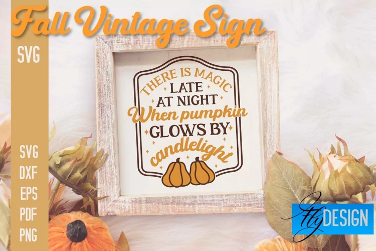 Fall Vintage Sign SVG Design |Autumn Sign Quotes SVG Design