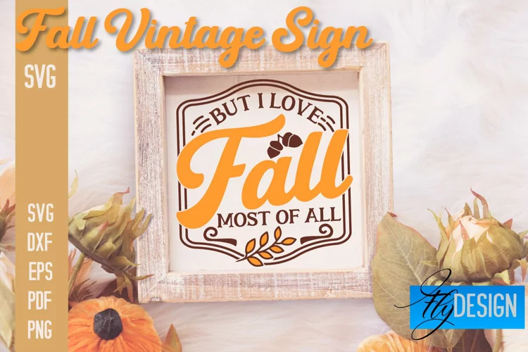 Fall Vintage Sign SVG Design |Autumn Sign Quotes SVG Design