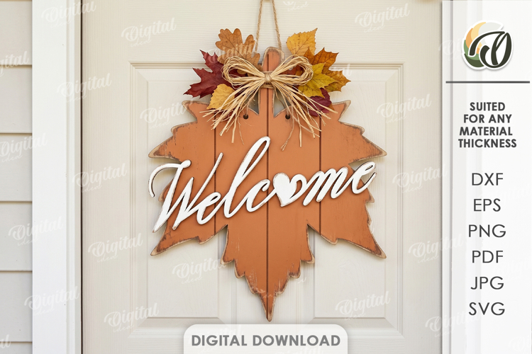 Fall Wall Sign Laser Cut. Door Sign. Welcome SVG