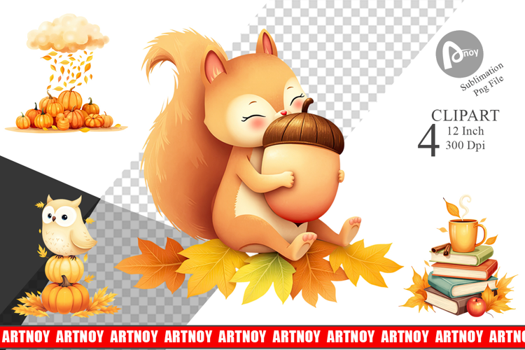 Fall Watercolor Clipart