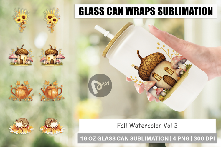 Glass Can Fall Watercolor