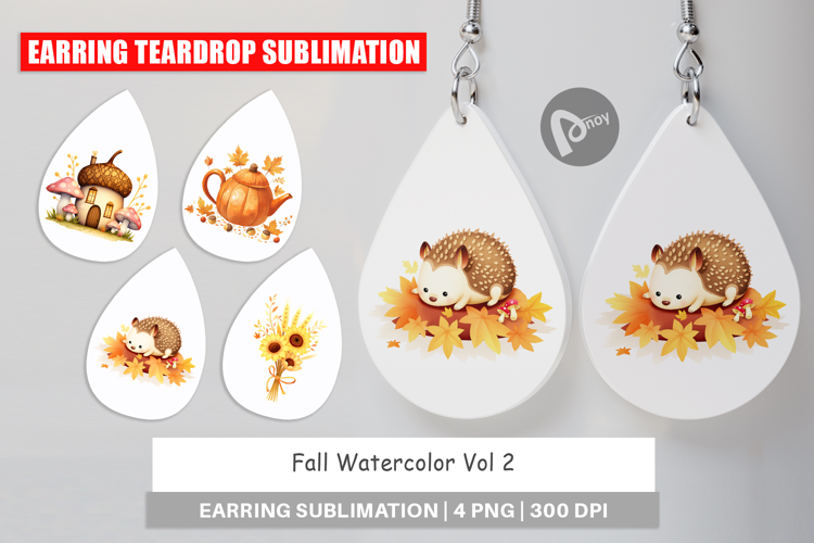 Earring Fall Watercolor