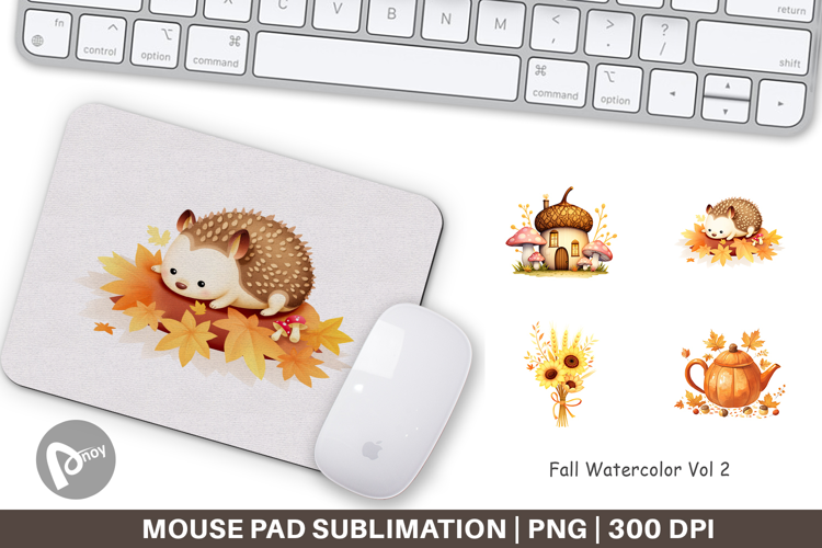 Mouse Pad Fall Watercolor