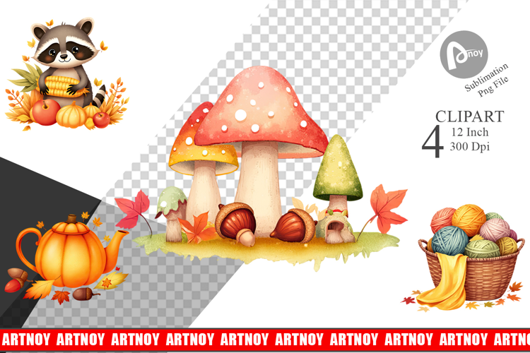 Fall Watercolor Clipart