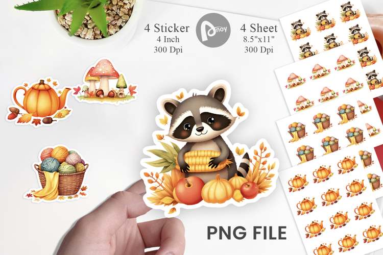 Fall Watercolor Sticker