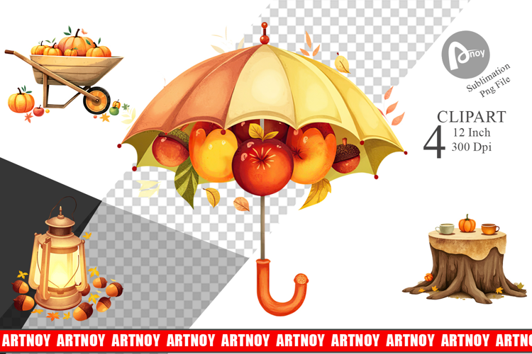 Fall Watercolor Clipart