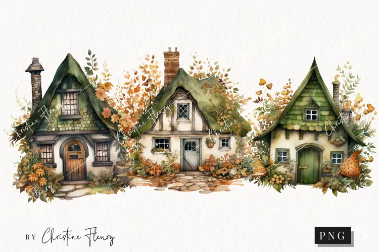 Fall Wiccan Cottage | Fall PNG