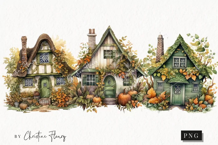 Fall Wiccan Cottage | Fall PNG