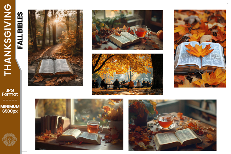 Fall Themed Bibles Stock Images