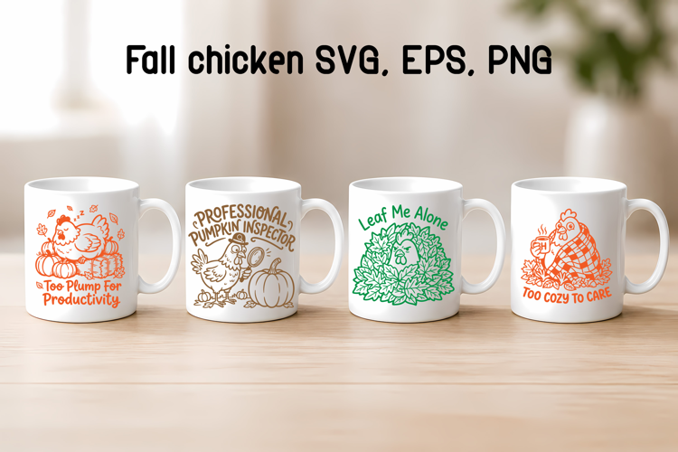 Funny Fall Chicken SVG Design | Fall Farmhouse Design