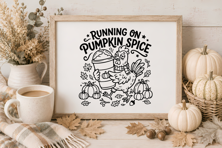 Autumn Chicken SVG | Rustic Farmhouse Hen Design