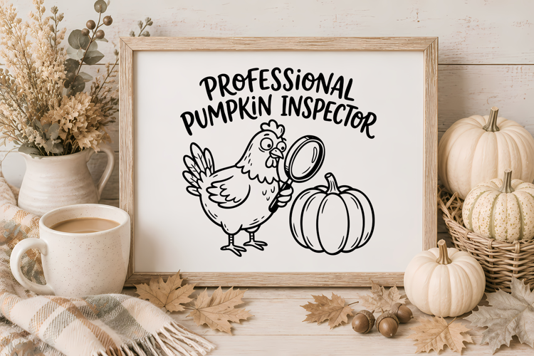Funny Chicken SVG | Fall Harvest Farmhouse Design