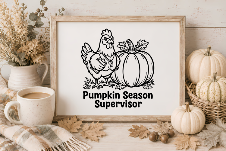 Rustic Hen SVG | Autumn Farmhouse SVG