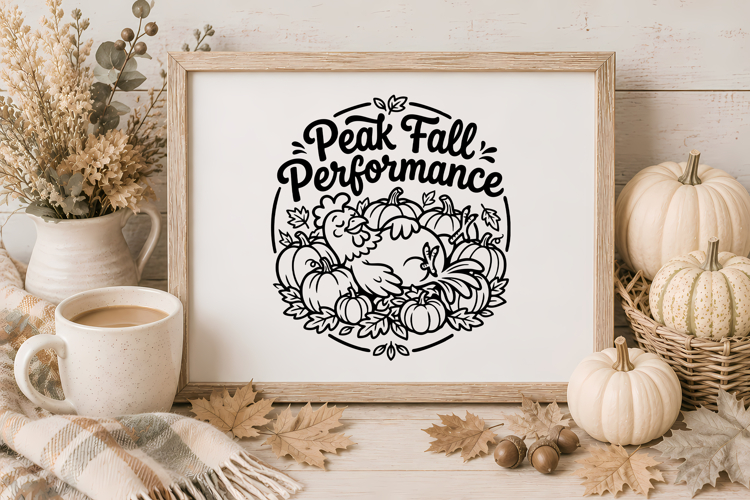 Funny Autumn Hen SVG | Farmhouse Craft Design