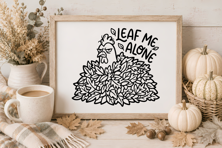 Autumn Hen SVG Cut File For Farmhouse Crafts