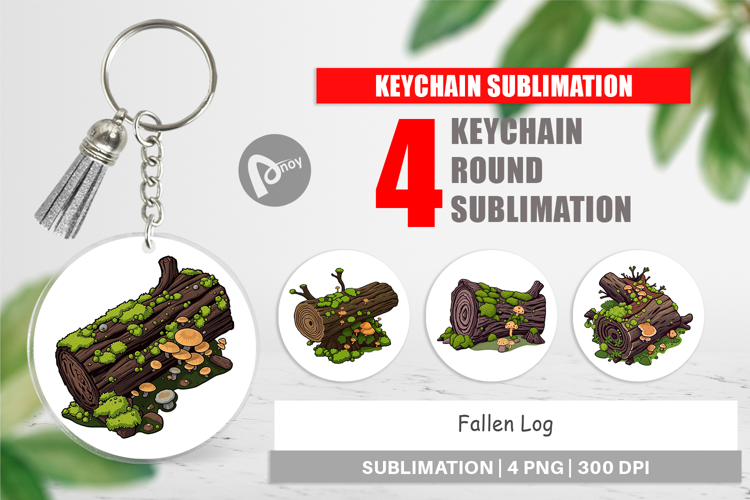 Keychain Fallen Log