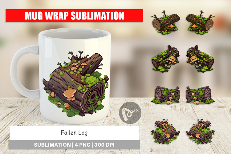 Mug Wrap Fallen Log