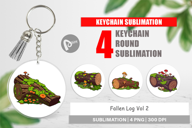 Keychain Fallen Log