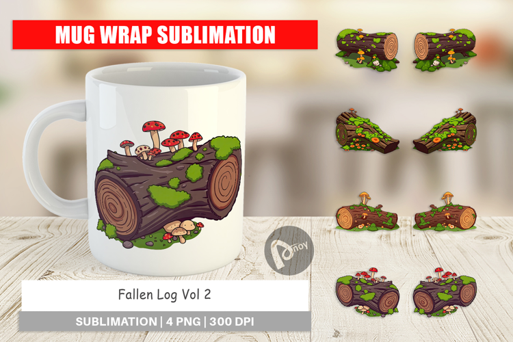 Mug Wrap Fallen Log