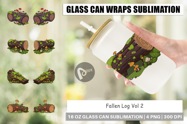 Glass Can Fallen Log