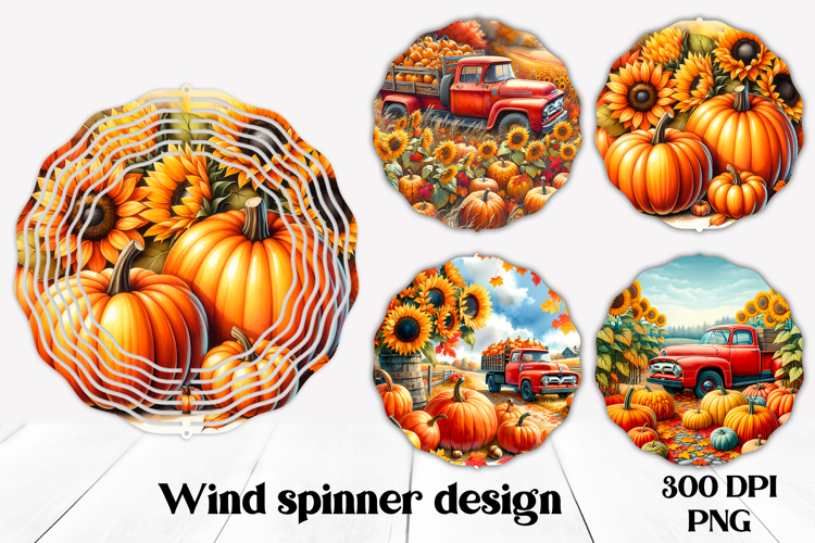 Fall wind spinner | Pumpkin spinner | Farm spinner PNG