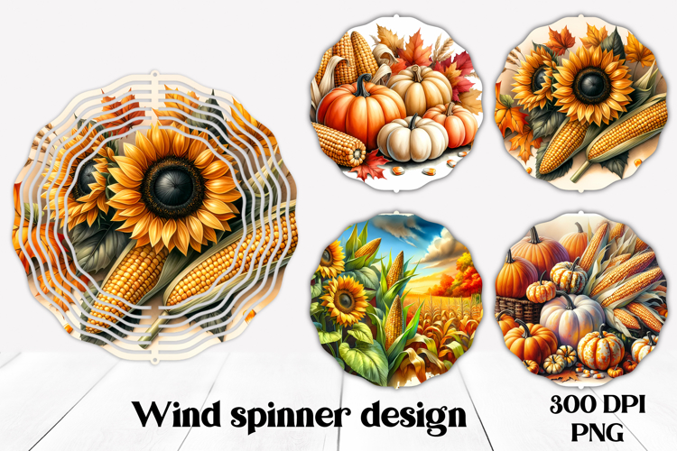Fall wind spinner | Pumpkin spinner | Farm spinner PNG