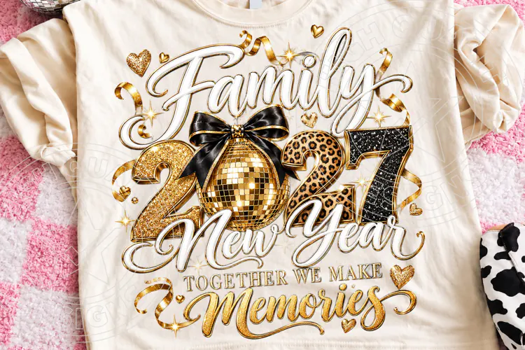 Family 2027 New Year PNG | Together We Make Memories Disco