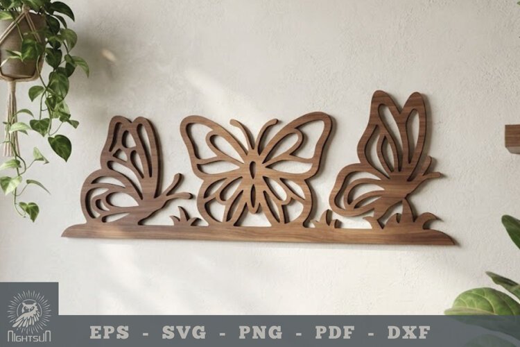 Family Butterfly Lasercut Wall Decoration example image 1