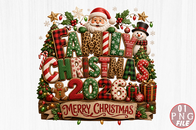Family Christmas 2026 Png