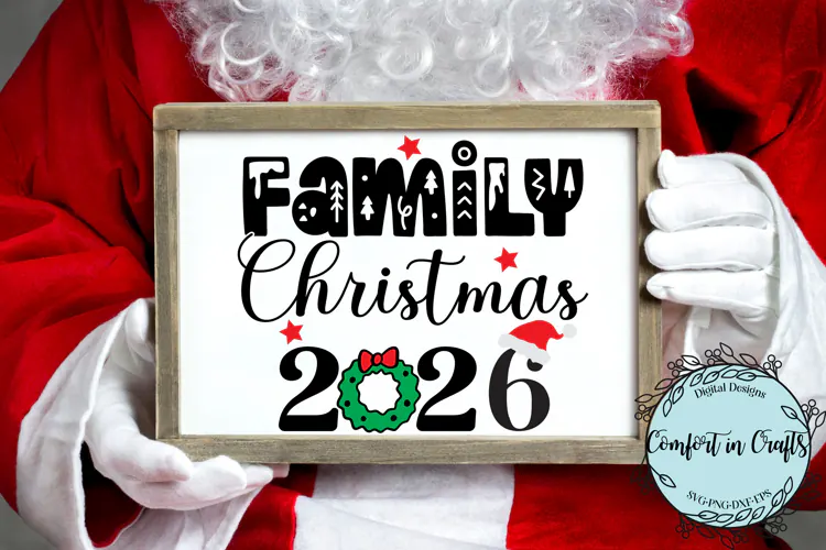 Family Christmas 2026 SVG and sublimation design