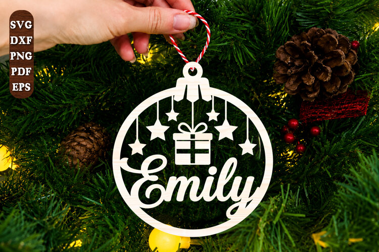 Family Christmas Ornament Laser Cut SVG example image 1