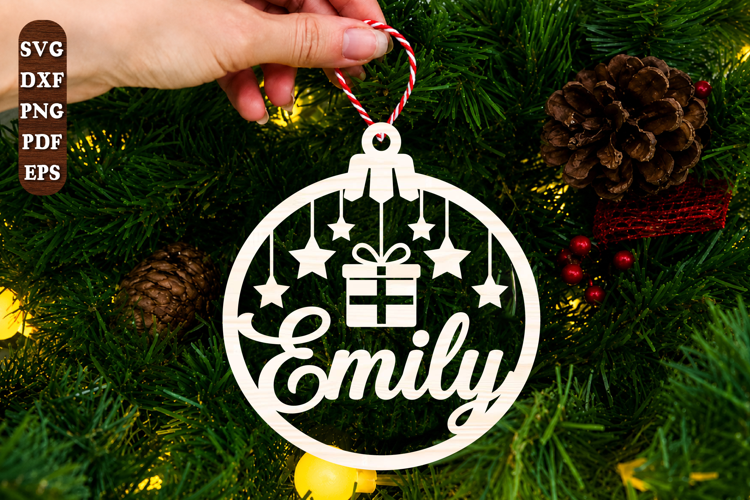 Family Christmas Ornament Laser Cut SVG