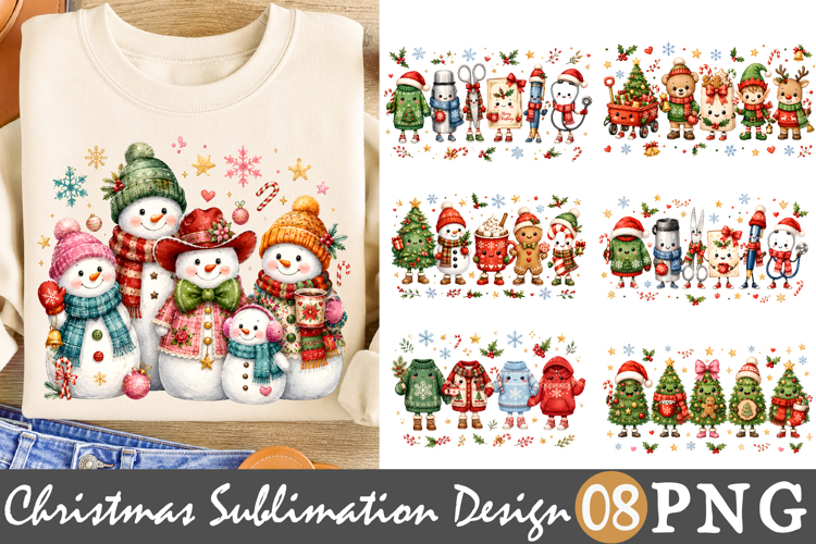 Family Christmas Sublimation Design Bundle