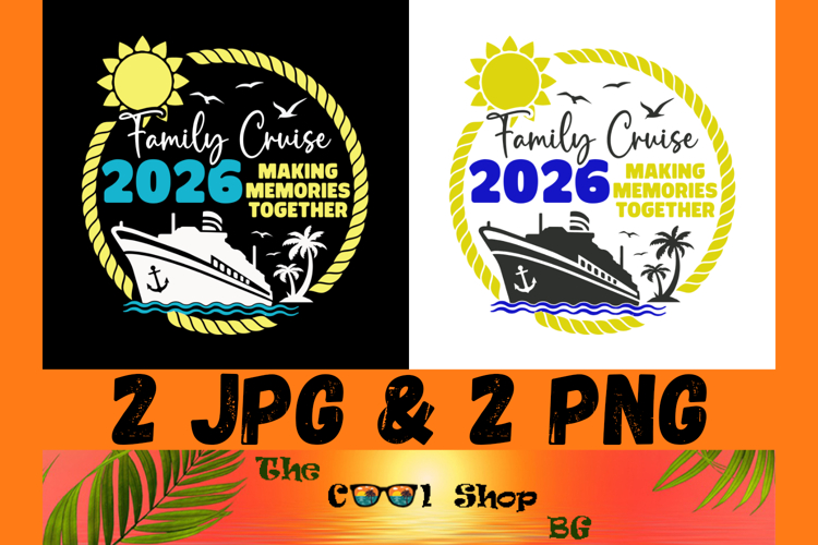 Family Cruise 2026 Png, Making Memories Together Png example image 1