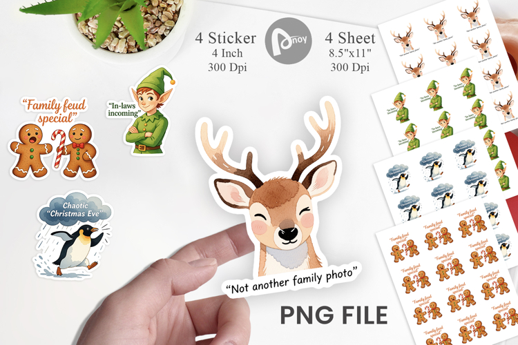 Sticker Family Drama Christmas Quotes