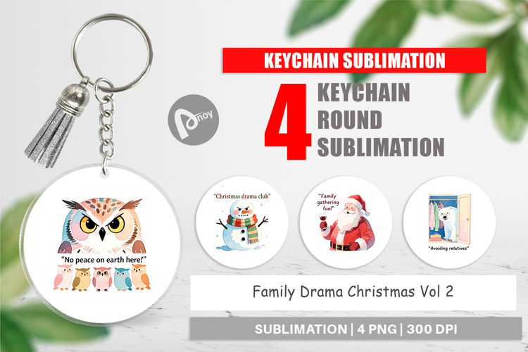 Keychain Family Drama Christmas Quotes