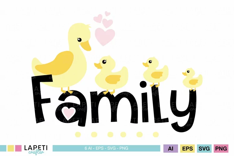 Duck Family Svg, Duck Clipart, Duck Png, Mama Duck Svg