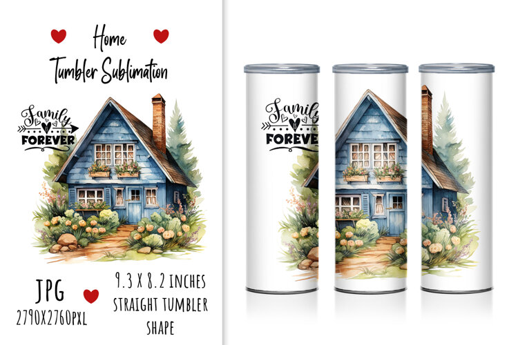 lettering, quotes, printable, home, quotes, tumbler design, sublimation, tumbler, watercolor tumbler design, family, illustration, house, artistic, floral, gift
