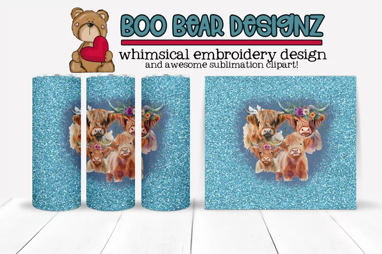 Highland family Sublimation tumbler design